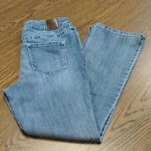 Maurices High Rise Curvy Light Blue Straight Leg Jeans, Sz 12